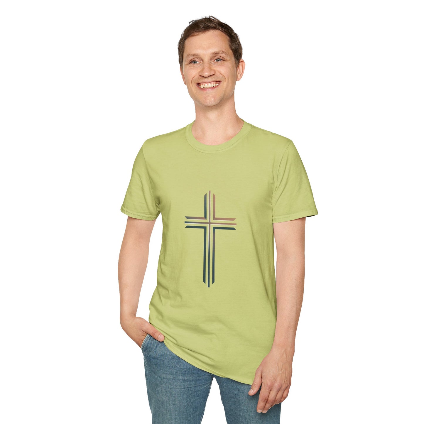 Inspirational Faith Graphic Unisex Softstyle T-Shirt - Walk by Faith Not by Sight