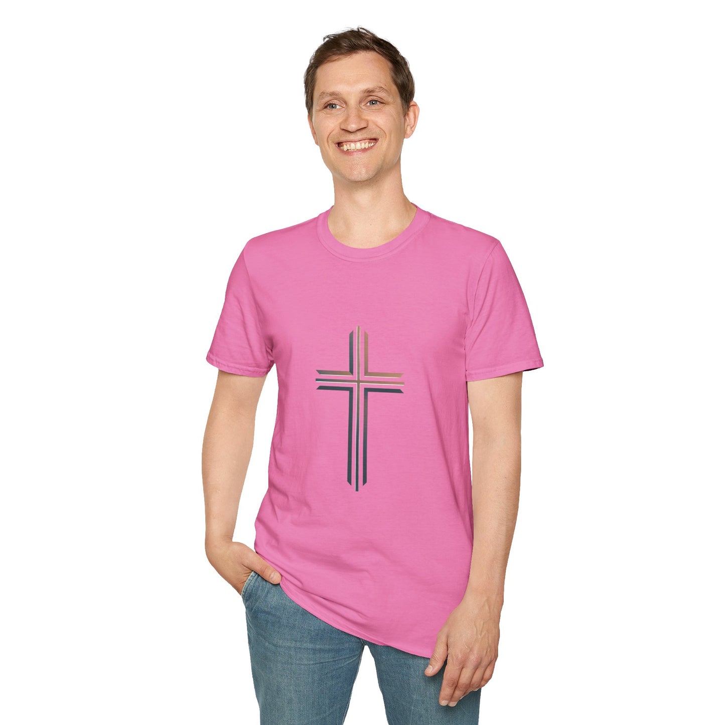 Inspirational Faith Graphic Unisex Softstyle T-Shirt - Walk by Faith Not by Sight