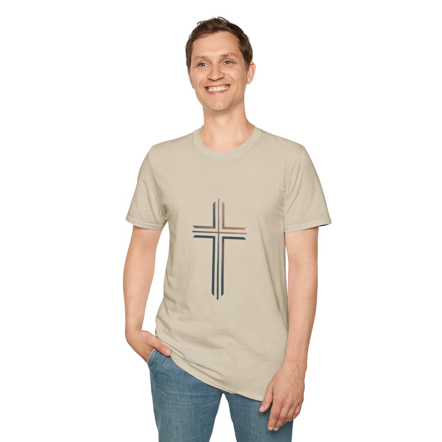 Inspirational Faith Graphic Unisex Softstyle T-Shirt - Walk by Faith Not by Sight