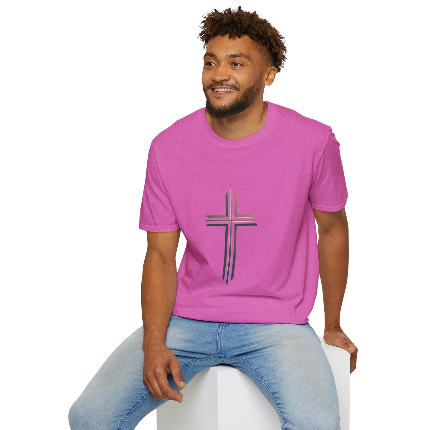 Inspirational Faith Graphic Unisex Softstyle T-Shirt - Walk by Faith Not by Sight