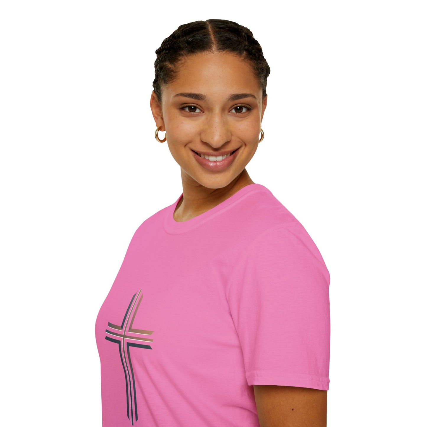 Inspirational Faith Graphic Unisex Softstyle T-Shirt - Walk by Faith Not by Sight