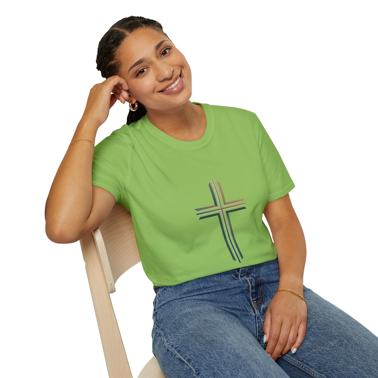 Inspirational Faith Graphic Unisex Softstyle T-Shirt - Walk by Faith Not by Sight