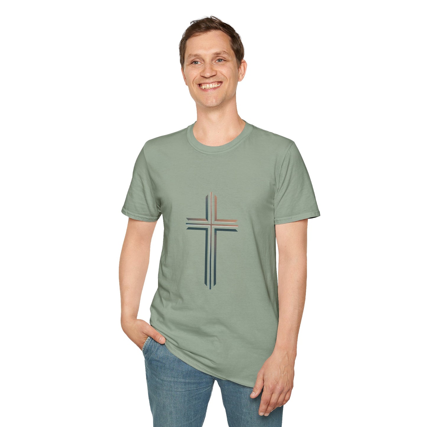Inspirational Faith Graphic Unisex Softstyle T-Shirt - Walk by Faith Not by Sight