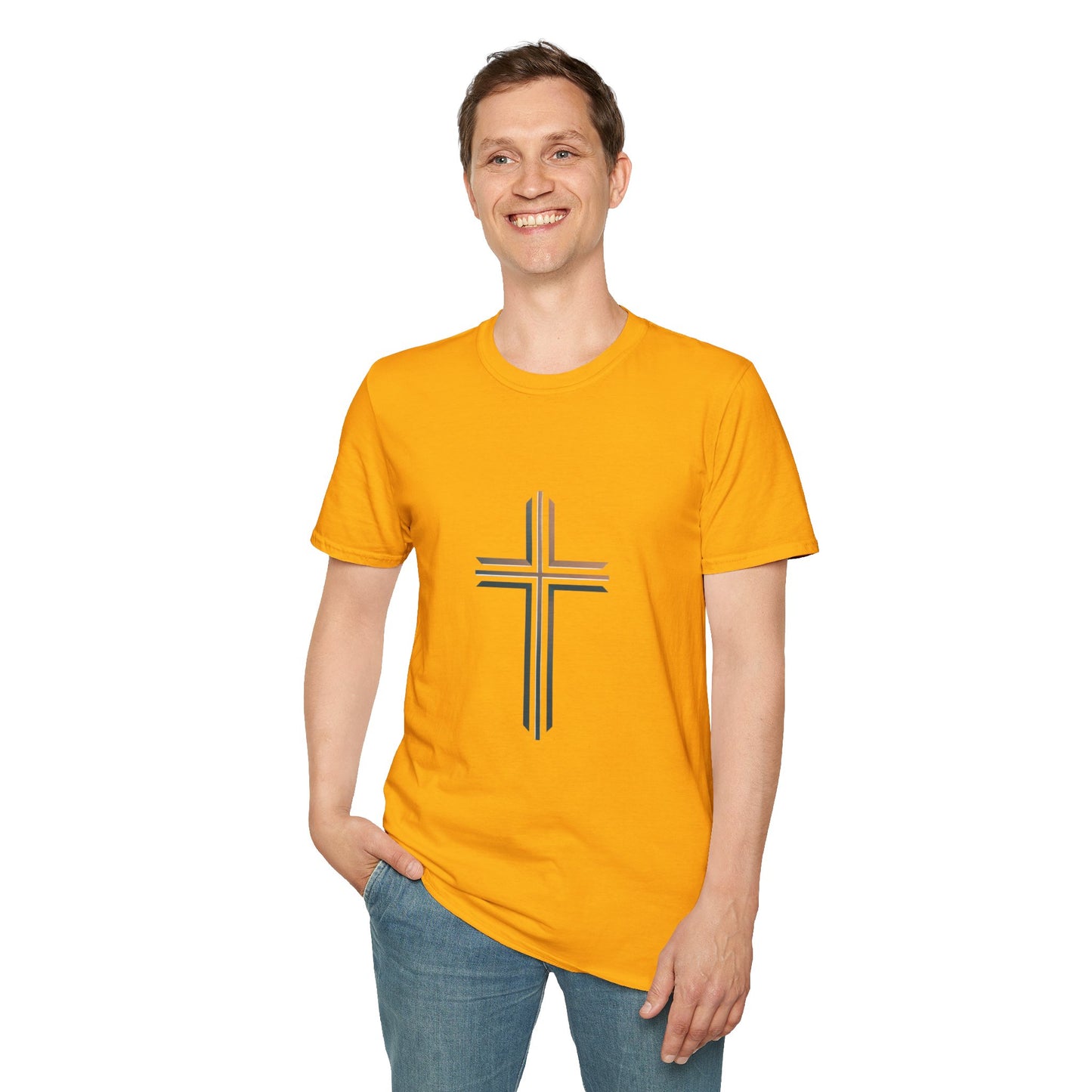 Inspirational Faith Graphic Unisex Softstyle T-Shirt - Walk by Faith Not by Sight
