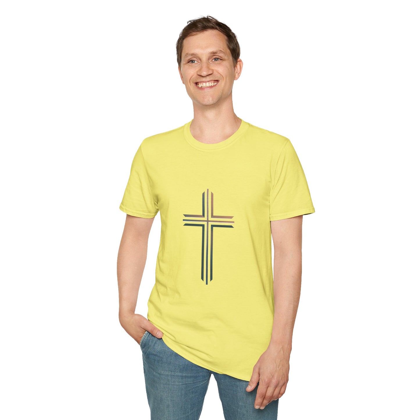 Inspirational Faith Graphic Unisex Softstyle T-Shirt - Walk by Faith Not by Sight