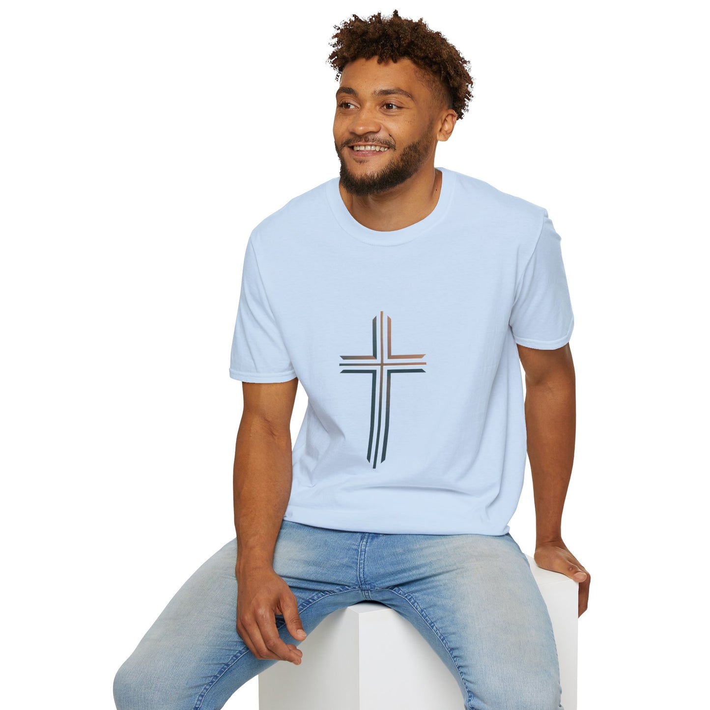 Inspirational Faith Graphic Unisex Softstyle T-Shirt - Walk by Faith Not by Sight