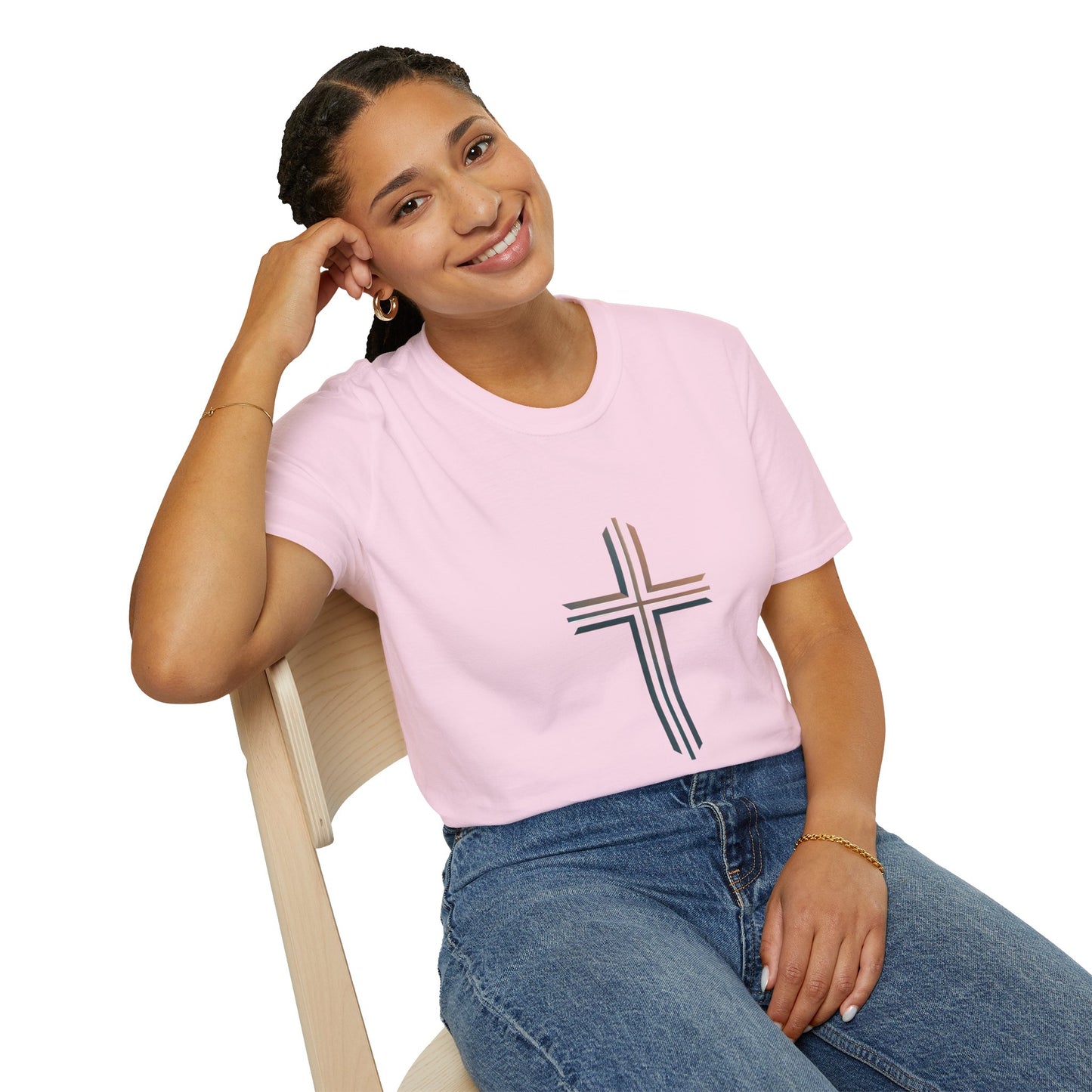 Inspirational Faith Graphic Unisex Softstyle T-Shirt - Walk by Faith Not by Sight