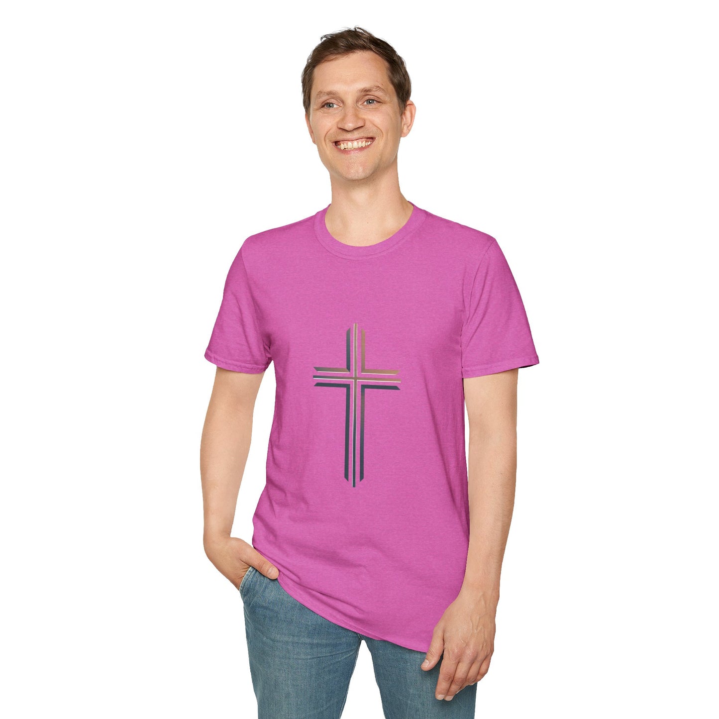 Inspirational Faith Graphic Unisex Softstyle T-Shirt - Walk by Faith Not by Sight