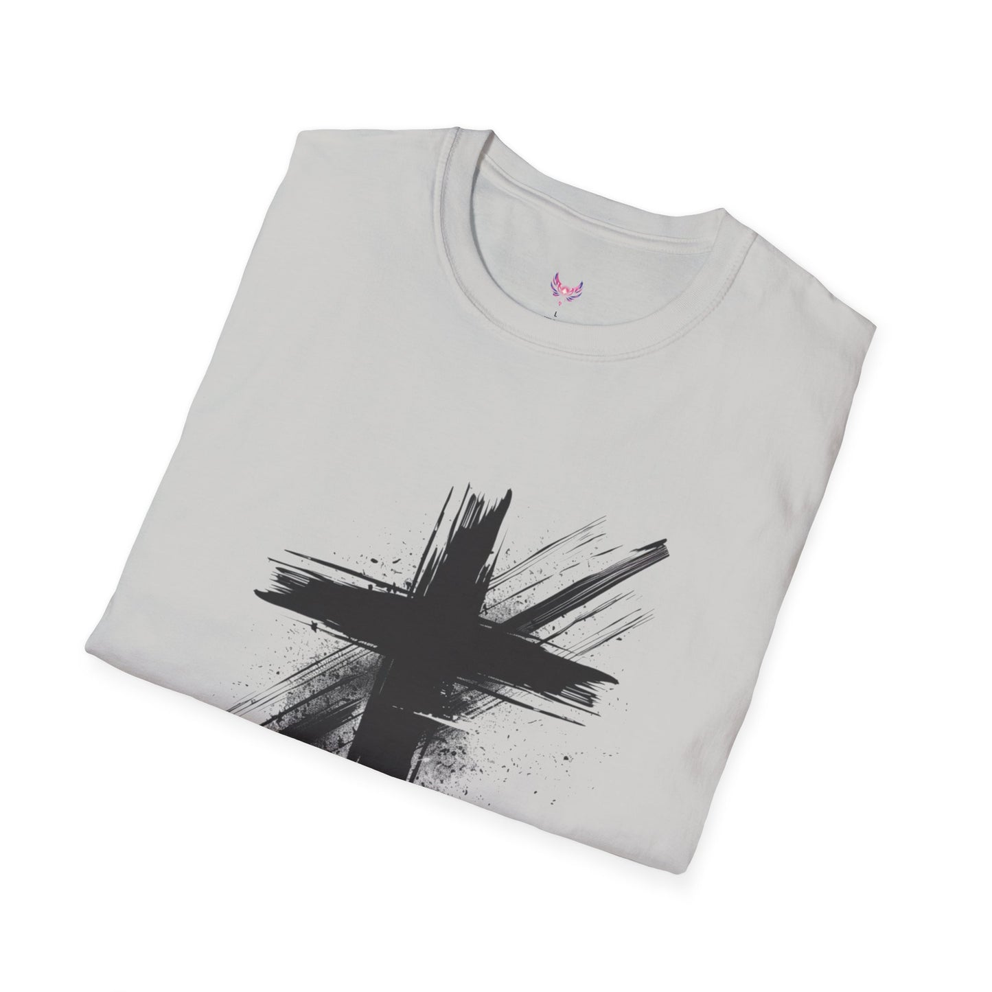 Faith-Inspired Unisex Softstyle T-Shirt with Cross Design
