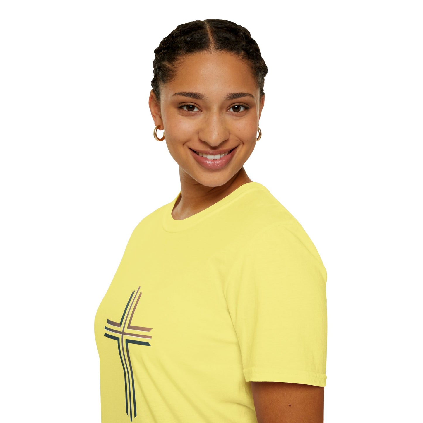 Inspirational Faith Graphic Unisex Softstyle T-Shirt - Walk by Faith Not by Sight