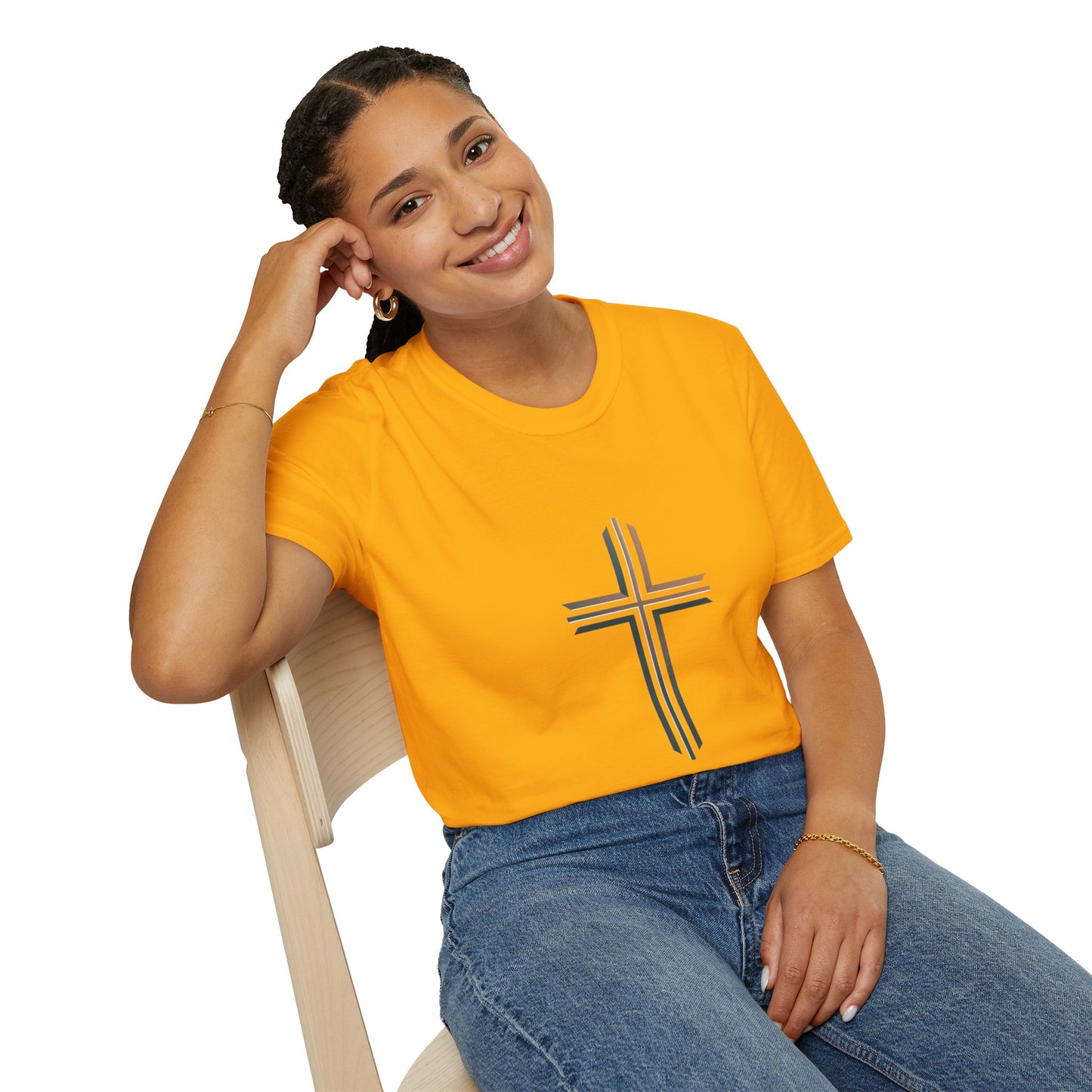 Inspirational Faith Graphic Unisex Softstyle T-Shirt - Walk by Faith Not by Sight