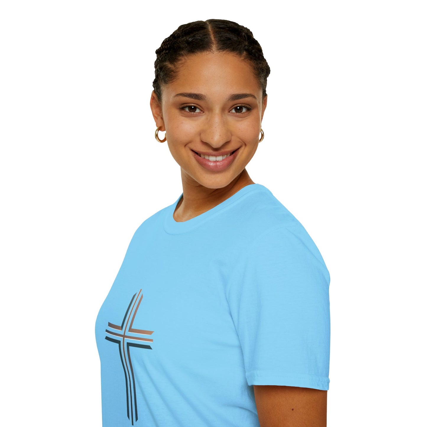 Inspirational Faith Graphic Unisex Softstyle T-Shirt - Walk by Faith Not by Sight
