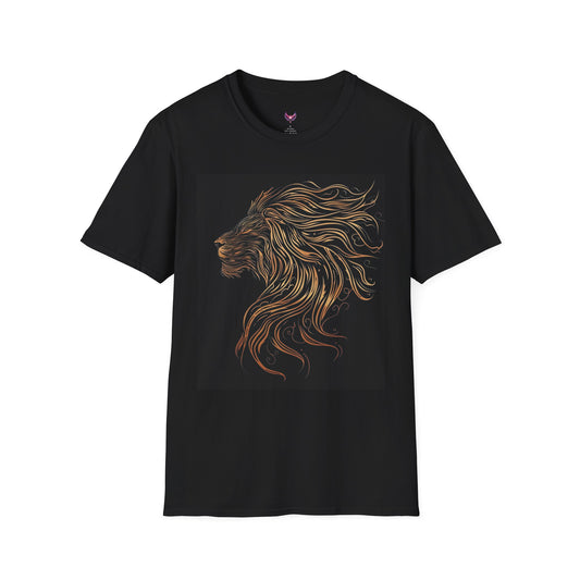 Majestic Lion Design Unisex Softstyle T-Shirt - Bold and Artistic